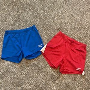 Set of 2 mizuno spandex volleyball shorts